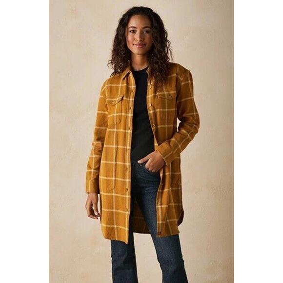 NWT The Normal Brand Mountain Shirt‎ Dress Palomino Plaid Women's XS MSRP $168 - Picture 9 of 11